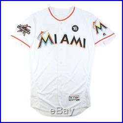 Dee Gordon 2017 Game Issued Used Miami Marlins All-star 3 Patch Home Jersey