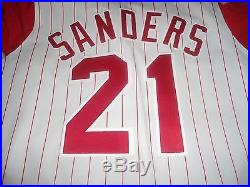Deion Sanders Reds Game Worn Game Used Jersey NEON