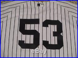 Dellin Betances #53 size 50 2012 Yankees Game used jersey HOME MLB HOLOGRAM AFL