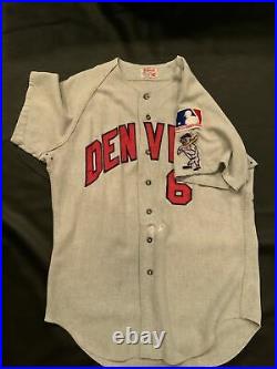 Denver Bears 1969 Game Used Jersey #6 100 year Anniversary Patch Flannel