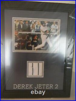 Derek Jeter & Albert Pujols Framed Game Used Jersey & Bat PSA, Steiner, Mears cert