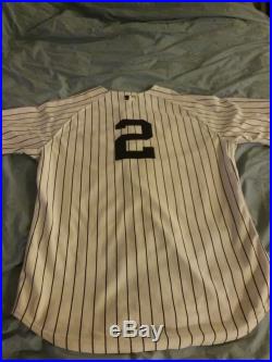 Derek Jeter New York Yankees Game Used 2014 Final Season Home Majestic Jersey