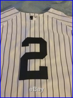Derek Jeter New York Yankees Game Used 2014 Final Season Home Majestic Jersey