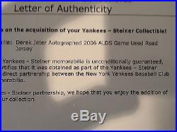 Derek Jeter Signed Game Used 2006 ALDS Road Jersey-Greatest Post Season 1/1