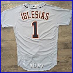 Detroit Tigers #1 Jose Iglesias Team Issued Road Jersey withMLB hologram AUTHENTIC