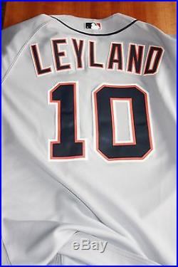 Detroit Tigers 2009 Game Used Road Jersey Jim Leyland MGR size 44