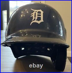 Detroit Tigers Game Used Worn Batting Helmet Game Worn Rawlings 7 1/2 size