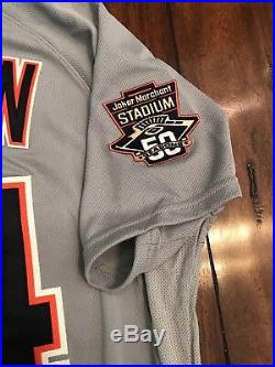 Detroit Tigers James McCann Game Used & Auto'd Jersey, MLB Hologram, 50th patch