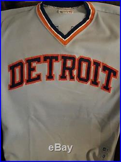 Detroit Tigers game worn game used Alan Trammell away jersey 1983