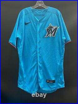 Devin Hairston #37 Miami Marlins Game Used Stitched Authentic Jersey (minors)