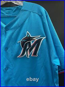 Devin Hairston #37 Miami Marlins Game Used Stitched Authentic Jersey (minors)