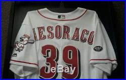 Devin Mesoraco 2016 Cincinnati Reds Game Issued Home Jersey MLB AUTHENTICATED
