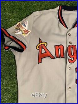 Devon White Los Angeles Angels Game Used Worn Jersey 1989 Excellent Use