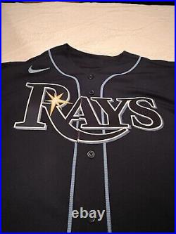 Diego Castillo Game Worn MLB Official Team-Issued Tampa Bay Rays Jersey
