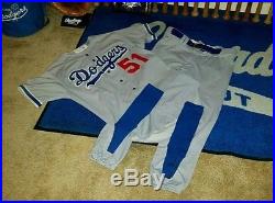 Dodgers Larry Sherry game used worn jersey & pants belt stirrups