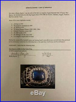 Don Baylors 2008 All-Star Game Ring & Twice Signed Colorado Game Worn Jersey