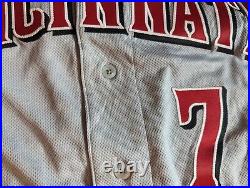 Donovan Solano Cincinnati Reds 2023 Nike Team Issued Road Jersey MLB Holo