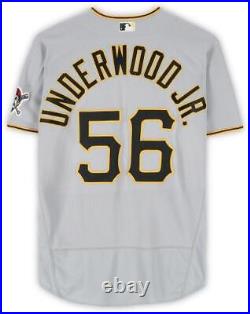 Duane Underwood Jr. Pirates Player-Worn #56 Gray Jersey vs Reds on April 1, 2023
