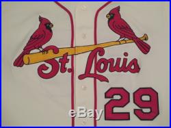 Duke SZ 46 #29 2016 St. Louis Cardinals game used jersey Ivory Saturday MLB