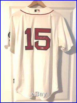 Dustin Pedroia 2012 Boston Red Sox Game Used / Team Issued Autographed Jersey