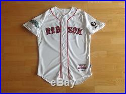 Dustin Pedroia Game Issued Used Worn Boston Red Sox Jersey 2012 Autograph Auto