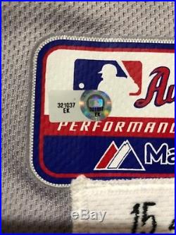 Dustin Pedroia MLB Authenticated Game Used Jersey-Armband to honor Johnny Pesky