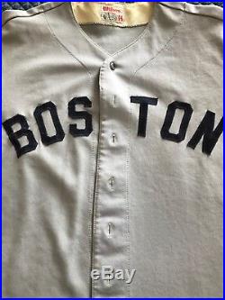 Dwight Evans game-used signed Boston Red Sox road jersey 1980s
