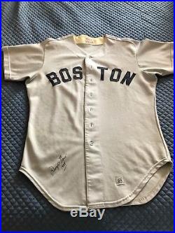 Dwight Evans game-used signed Boston Red Sox road jersey 1980s