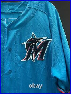 Dylan Lee #64 Miami Marlins Game Used Stitched Authentic Jersey (minors)