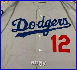 EBEL size 44 #12 2019 LOS ANGELES DODGERS home game used jersey NEWK POST MLB