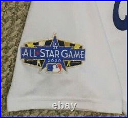 EBEL size 44 #12 2020 Los Angeles Dodgers home jersey used ALL STAR PATCH MLB