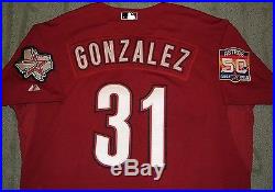 EDGAR GONZALEZ HOUSTON ASTROS GAME USED WORN JERSEY MLB HOLO. (DIAMONDBACKS A's)