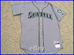 EDGAR MARTINEZ #11 2015 Seattle Mariners game jersey issued road gray MLB HOLO