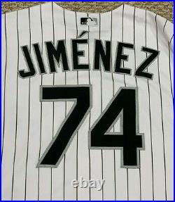 ELOY JIMENEZ #74 2021 Chicago White Sox GAME USED jersey home white MLB HOLOGRAM