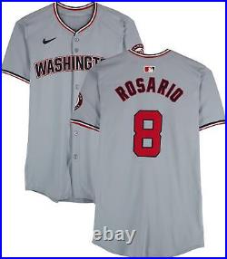 Eddie Rosario Washington Nationals Player-Issued #8 Gray Jersey 2024 MLB Season