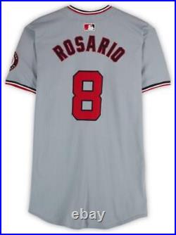 Eddie Rosario Washington Nationals Player-Issued #8 Gray Jersey 2024 MLB Season