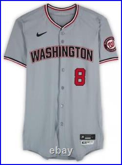 Eddie Rosario Washington Nationals Player-Issued #8 Gray Jersey 2024 MLB Season