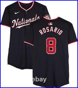 Eddie Rosario Washington Nationals Player-Issued #8 Navy Jersey 2024 MLB Season