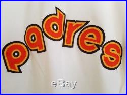 Eric ShowithDanny Boone'81-'82 San Diego Padres game used worn jersey, MEARS A6