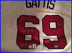 Evan Gattis Signed Game Used Braves Jersey MLB Authenticated