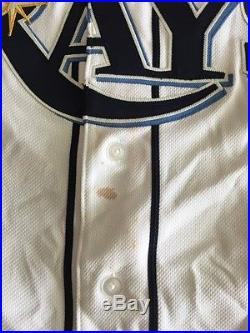 Evan Longoria 2011 Signed Game Used Jersey Tampa Bay Rays MLB Authentication