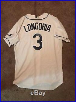 Evan Longoria Game Issued Tampa Bay Rays Home Jersey Giants