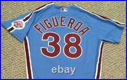 FIGUEROA #38 size 44 2020 PHILADELPHIA PHILLIES Home RETRO Game Jersey MLB holo