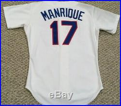 FRED MANRIQUE size 42 TEXAS RANGERS 1989 game used jersey home white original