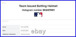 Fernando Abad 2012 Astros Game Used Batting Helmet MLB Auth 10/3 Final NL Game