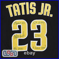Fernando Tatis Jr. Signed 1st Career Grand Slam Game Used Jersey USA SM LOA