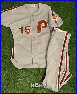 Floyd Youmans Philadelphia Phillies Game Used Worn Jersey 1989 Excellent Use