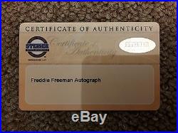Freddie Freeman MLB Holo Game Used Autographed Insc Jersey 2015 Atlanta Braves