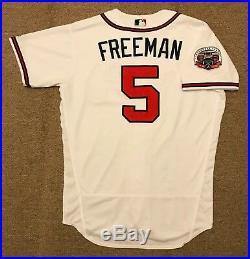 Freddie Freeman MLB Holo Resolution PM Game Used Jersey Home Run 2017 Braves
