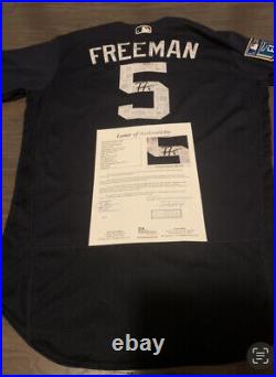 Freddie Freeman signed Game Used ST jersey Atlanta Braves MLB COA JSA Dodgers